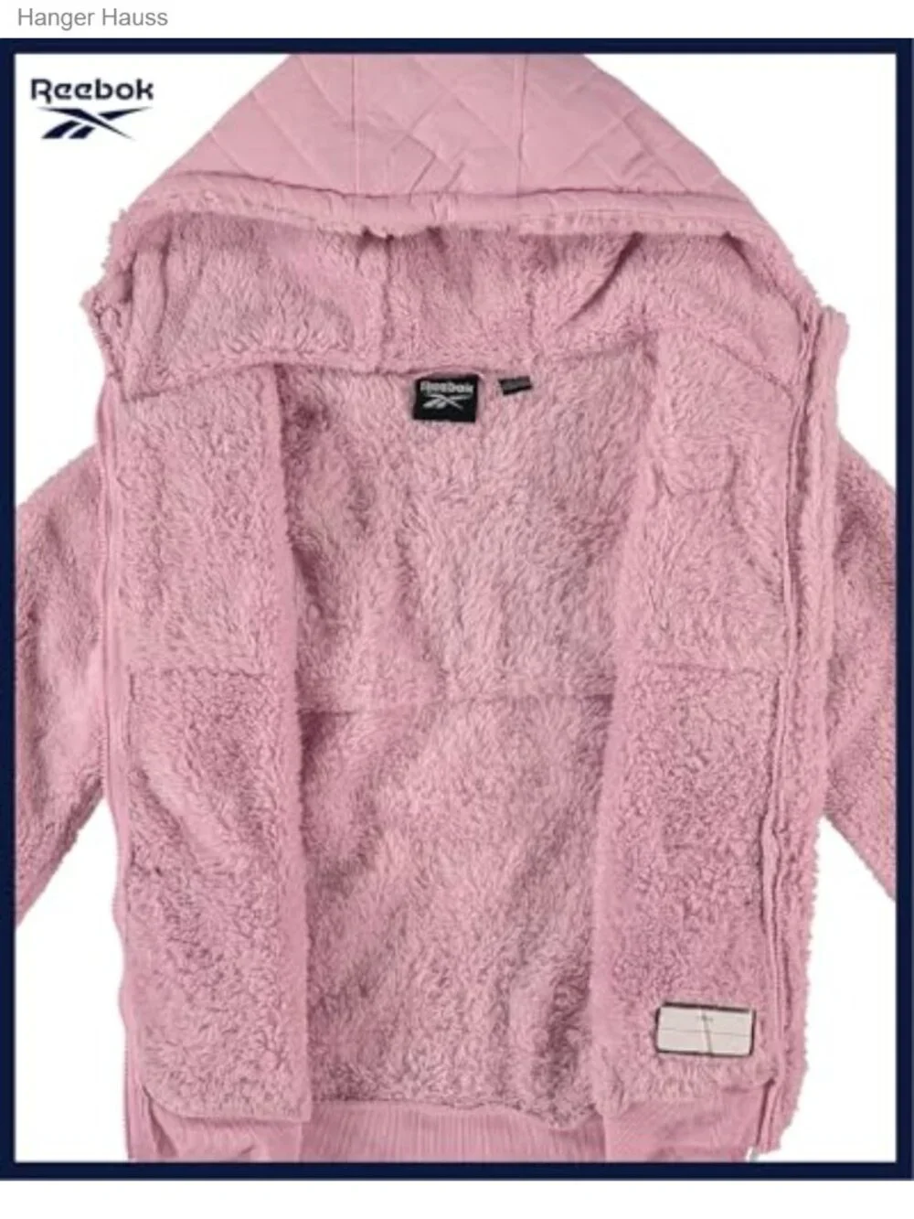 Girls Quilted Fuzzy Fleece Zip-Up Hooded Winter Coat